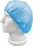 View 4 of Blue Polypropylene Bouffant Caps