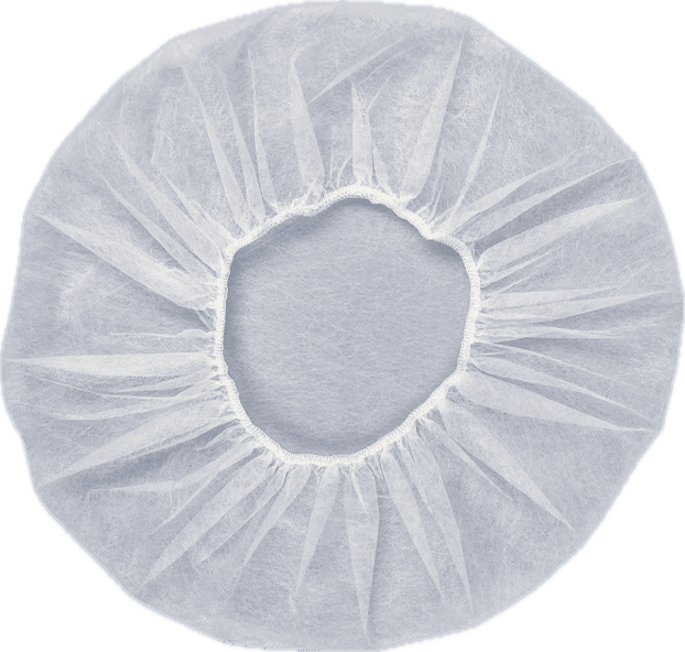 White Polypropylene Bouffant Caps