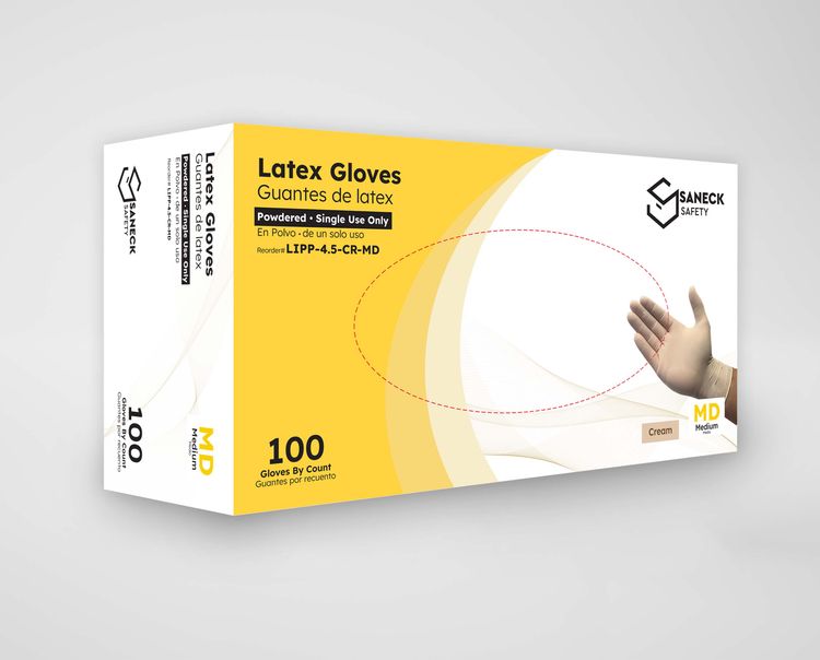 Latex 4.5 Mil Powdered Gloves