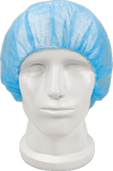 View 2 of Blue Polypropylene Bouffant Caps