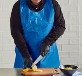 View 1 of Blue 28" x 46" Heavyweight Polyethylene Aprons
