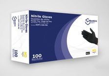 View 1 of Black Nitrile Powder Free 3.0 Mil Gloves