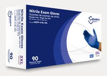 View 1 of Dark Blue Nitrile Exam 4 Mil Gloves