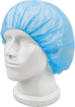 View 3 of Blue Polypropylene Bouffant Caps
