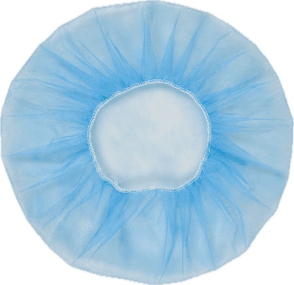 Blue Polypropylene Bouffant Caps