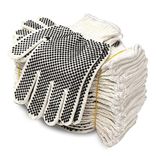 View 3 of 2-Sided Black Dotted PVC String Knit Gloves