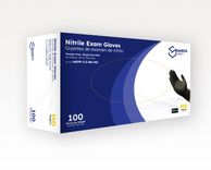 View 1 of Black Nitrile Chemo Exam 5.5 Mil Gloves