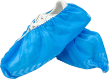 View 4 of Blue Polypropylene Non-Skid Shoe Covers