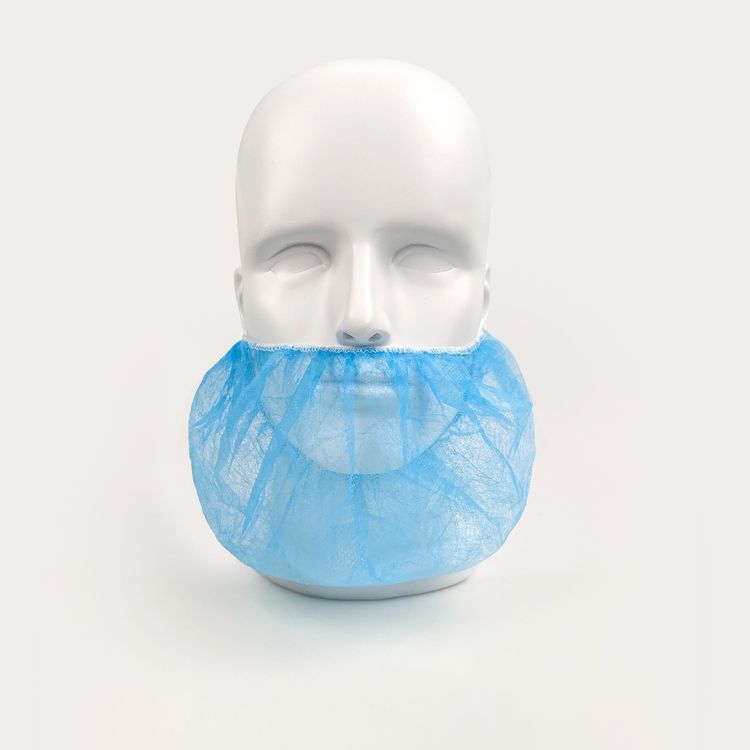 Blue Polypropylene Beard Covers