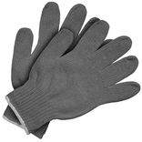 View 2 of Medium Weight Grey String Knit Gloves