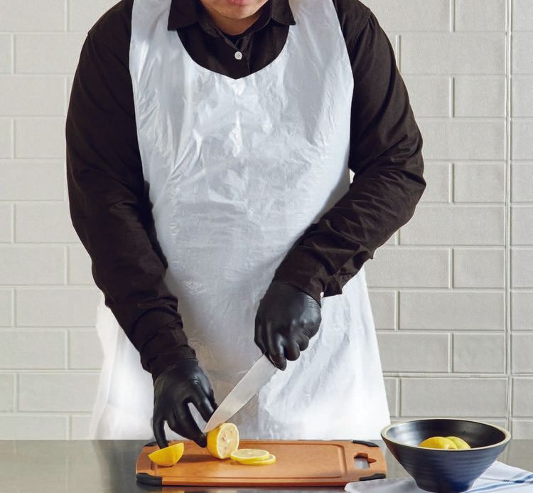 White 28" x 46" Heavyweight Polyethylene Aprons