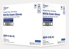 View 2 of Cobalt Blue Nitrile Exam 5 Mil Gloves