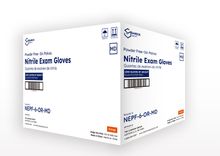 View 2 of Orange Nitrile Chemo Exam 6 Mil Gloves