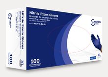 View 1 of Cobalt Blue Nitrile Exam 5 Mil Gloves