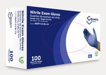 View 1 of Violet Blue Nitrile Exam 3.5 Mil Gloves