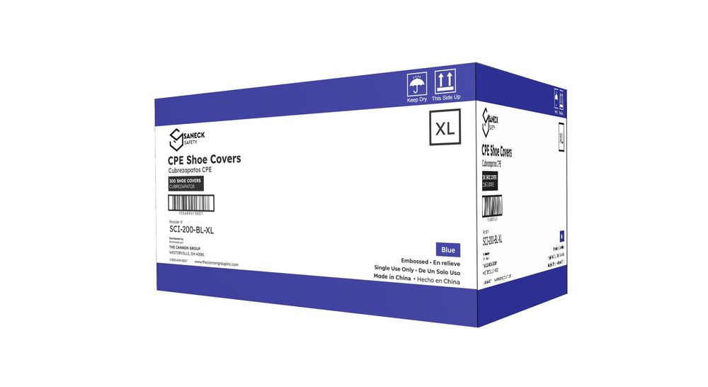 Blue CPE Shoe Covers