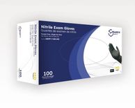 View 1 of Black Nitrile Chemo Exam 7 Mil Gloves