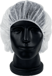 View 2 of White Polypropylene Bouffant Caps