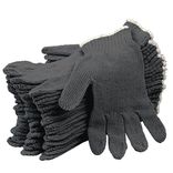 View 3 of Medium Weight Grey String Knit Gloves